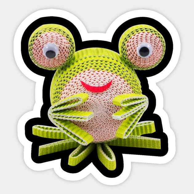 The frog Sticker by Crazy_Paper_Fashion